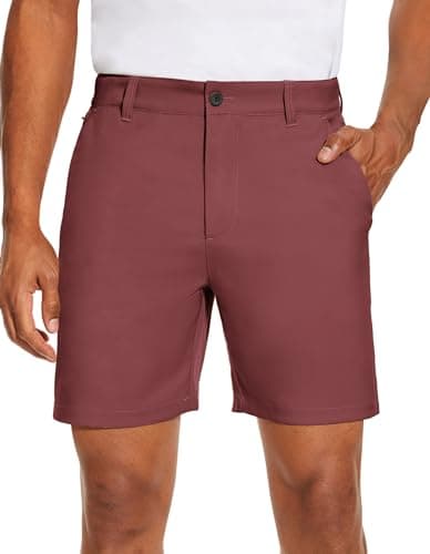 Men's PULI Golf Dress Shorts Flat Front Hybrid 7 Inch Lightweight Quick Dry Chino Casual with Pockets
| PULI Men's Golf