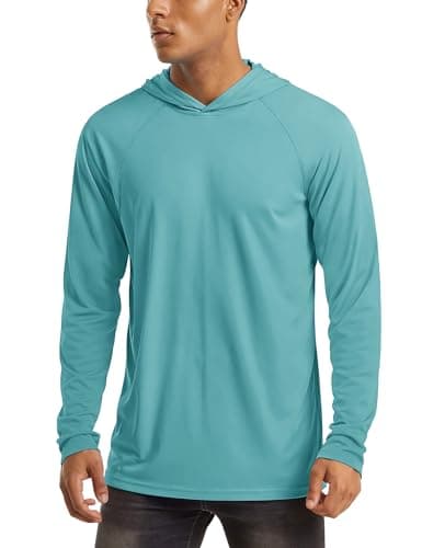 UPF 50+ Men's Hooded Sun Protection T-Shirts for Fishing and Athletic Pursuits
| Men's Hooded UPF 50+ Sun Protection Lo