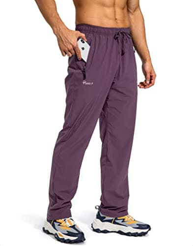 Pudolla Men's Elastic Waist Workout Jogging Pants for Fitness Enthusiasts with Zipper Pockets
| Pudolla Men's Athletic