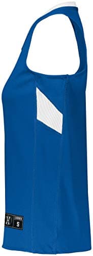 Holloway Sportswear Women's Dual-Side Single Ply Basketball Jersey XL Royal/White - Durable Performance Basketball Jerse