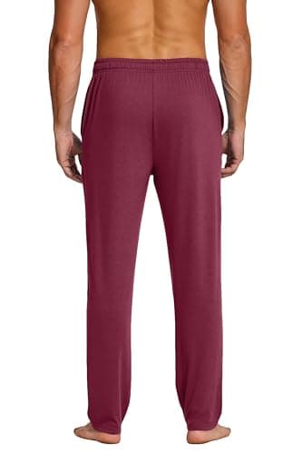 COOFANDY Men's Lightweight Open Bottom Yoga Sweatpants with Pockets Casual Drawstring Lounge Pants
