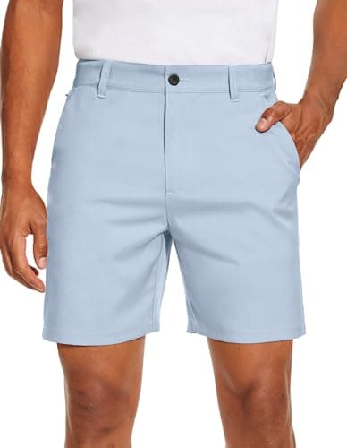 Men's PULI Golf Dress Shorts Flat Front Hybrid 7 Inch Lightweight Quick Dry Chino Casual with Pockets
| PULI Men's Golf