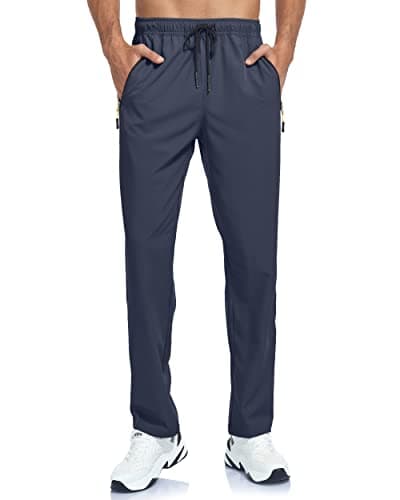 GAXIDES Men's Lightweight Breathable Quick Dry Fit Waterproof Hiking Pants for Camping, Fishing, Running and Athletic A
