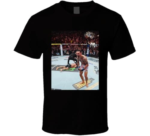 Max Holloway T Shirt + Size + Men's + Fitness Gym Workout + Breathable Fabric + Short Sleeve + Small/Large