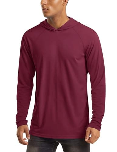 UPF 50+ Men's Hooded Sun Protection T-Shirts for Fishing and Athletic Pursuits
| Men's Hooded UPF 50+ Sun Protection Lo