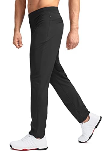 Pudolla Men's Stretch Golf Pants with Zipper Pockets Slim Fit Casual Joggers
| Pudolla Men's Golf Sweatpants Zipper Poc