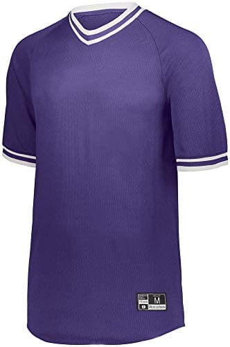 Augusta Sportswear Holloway Retro V-Neck Men's Baseball Jersey | Purple, XX-Large  
Augusta Sportswear Holloway Retro V-