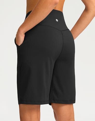 G Gradual High Waisted Bermuda Shorts for Yoga and Casual Wear | 9" Knee Length | 2 Big Pockets | Women's Shorts
G Gradu