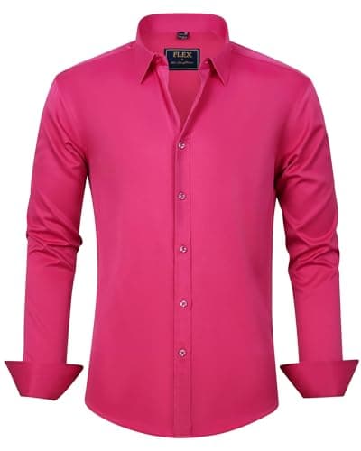 Men's Solid Long Sleeve Stretch Wrinkle-Free Formal Shirt J.VER Business Casual Button Down
| J.VER Men's Long Sleeve S