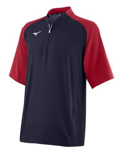 Mizuno Men's Gametime Short Sleeve Hitting Jacket for Baseball Players on Game Day - Breathable Design, Comfortable Fit,