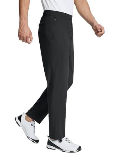 Baleaf Men's Stretch Relaxed Fit Golf Pants 30" Sweatpants with Zipper Pockets Casual Athletic.Work