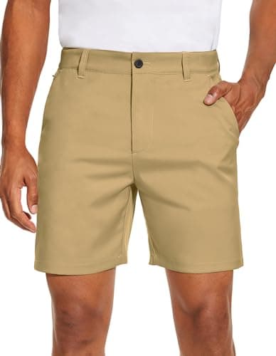 Men's PULI Golf Dress Shorts Flat Front Hybrid 7 Inch Lightweight Quick Dry Chino Casual with Pockets
| PULI Men's Golf