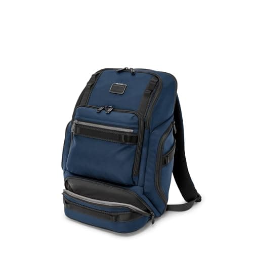 TUMI Alpha Bravo Renegade Travel Backpack & Laptop Bag - For Travelers - With TUMI Tracer - 18.5" X 1|8" X 7.0" - Navy