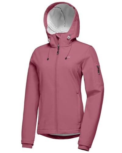 Women's 33,000ft Softshell Jacket, Fleece Lined Warm Windproof Coat for Outdoor Hiking
| 33,000ft Women's Softshell Hoo
