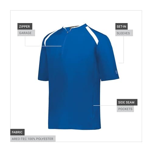 Holloway Clubhouse Short Sleeve Pullover Cage Jacket for Men in Office Casual Wear Fashionable Warmth
| Holloway Clubho