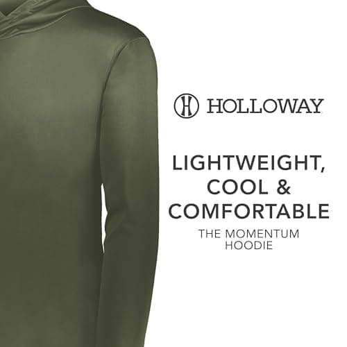 Holloway Men's Momentum Hoodie + Warm + Athletes + Workout + Moisture-Wicking Technology + Pullover Style + 2XL + Winter