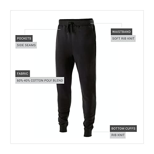 Holloway Men's Athletic Fleece Sweatpants with Pockets for Fitness Enthusiasts | Moisture Wicking Technology | Comfortab