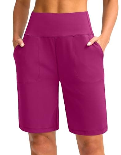 G Gradual High Waisted Bermuda Shorts for Yoga and Casual Wear | 9" Knee Length | 2 Big Pockets | Women's Shorts
G Gradu