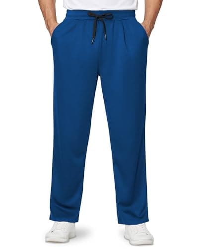Gentle Mens Sweatpants with Pockets for Casual Wear and Workout 
| Alimens Open Bottom Sweat Pants with Drawstring for
