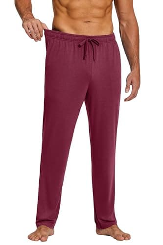COOFANDY Men's Lightweight Open Bottom Yoga Sweatpants with Pockets Casual Drawstring Lounge Pants