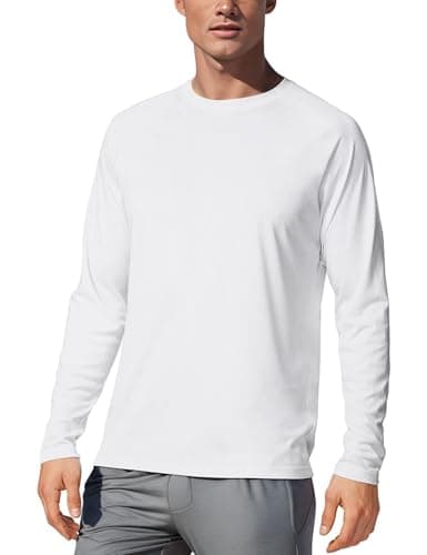 Men's UPF 50+ Quick Dry Long Sleeve Tee Shirt for UV Sun Protection Swimming Running Workout
| Men's UPF 50+ UV Sun Pro