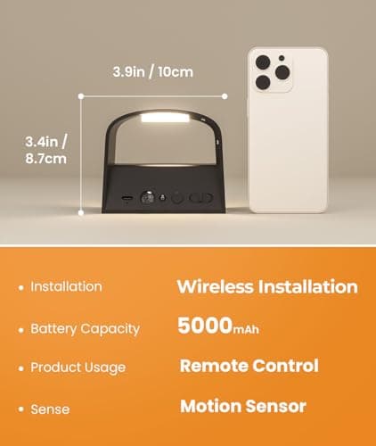 FULEN Motion Sensor Wall Light with Remote Control, Black 2 Pack  
FULEN Motion Sensor Wall Light 5000mAh Rechargeable B