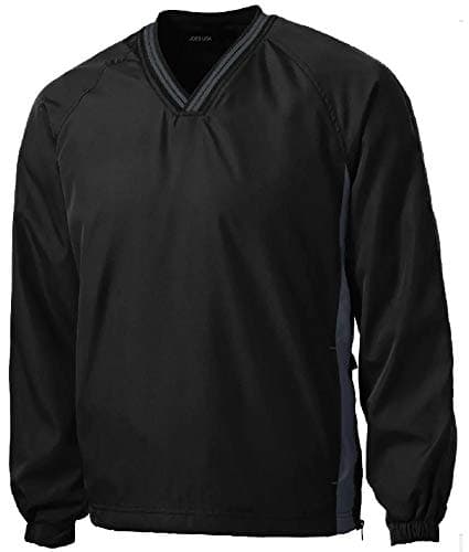 Joe's USA Men's Athletic V-Neck Raglan Wind Shirts for Athletes and Outdoor Enthusiasts - XS-6XL
