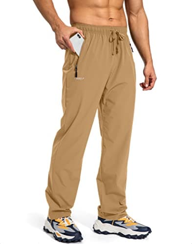 Pudolla Men's Elastic Waist Workout Jogging Pants for Fitness Enthusiasts with Zipper Pockets
| Pudolla Men's Athletic