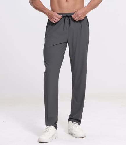 RPOVIG Men's Athletic Sweatpants with Zipper Pockets Workout Gym Running Hiking Active Cooling Stretch Pants  
RPOVIG Me