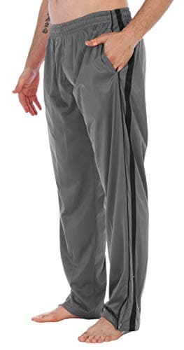 Gioberti Mens Athletic Track Pants with Zip Bottom - Comfortable Elastic Waist, Quick-Drying Material, Perfect for Fitne