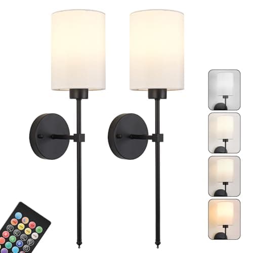 Wireless Rechargeable Amber Wall Sconces Set for Living Room, Bedroom, Entryway
Wireless Rechargeable Dimmable Wall Scon