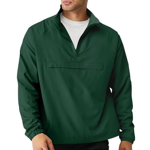 Men's Lightweight Quarter Zip Windbreaker Jacket for Golf, Hiking, and Running
| SEGANUP Men's Lightweight Quarter Zip