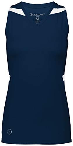 Holloway Ladies Pr Max Compression Jersey 2Xl Navy/White + Core keywords: sports compression shirt + Attributes: moistur