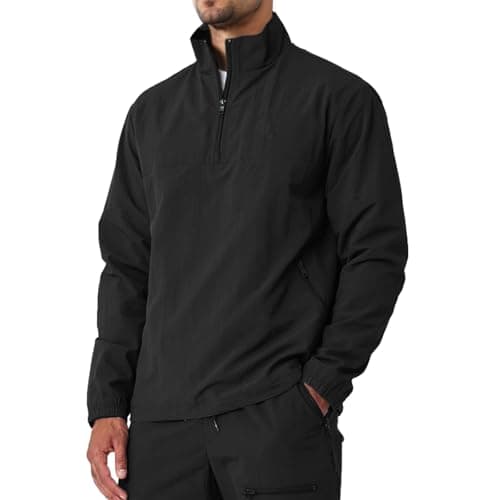 Aulemen Men's Casual Quarter Zip Pullover Golf Windbreakers
| Aulemen Men's Lightweight Jacket for Hiking Running
| Aul