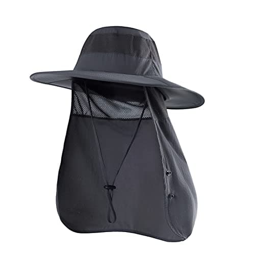 Sclzoed Outdoor Sun Hat for Men UPF50+ Mesh Wide Brim Fishing Hat with Neck Flap
| Sclzoed Men's Fishing Hat UPF50+ Out