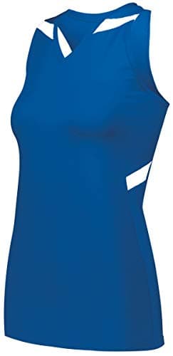 Holloway Ladies Pr Max Compression Jersey XL Royal/White - Fast Drying Breathable Sportswear for Fitness Enthusiasts in