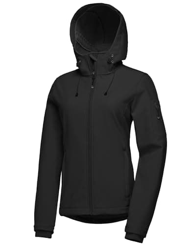 Women's 33,000ft Softshell Jacket, Fleece Lined Warm Windproof Coat for Outdoor Hiking
| 33,000ft Women's Softshell Hoo