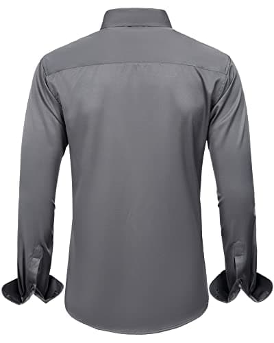 Men's Solid Long Sleeve Stretch Wrinkle-Free Formal Shirt J.VER Business Casual Button Down
| J.VER Men's Long Sleeve S