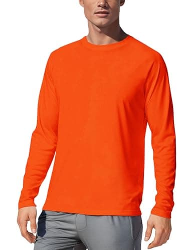 Men's UPF 50+ Quick Dry Long Sleeve Tee Shirt for UV Sun Protection Swimming Running Workout
| Men's UPF 50+ UV Sun Pro