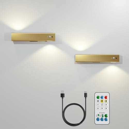 Wireless Motion Sensor Rechargeable Brass Hallway Light with Remote Control -2 Pack
| Rechargeable Magnetic Indoor Bras