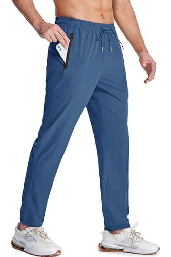 Men's Lightweight Hiking Pants with Quick Dry and Zipper Pockets
| Men's Quick Dry Running Pants Open Bottom Sweatpants