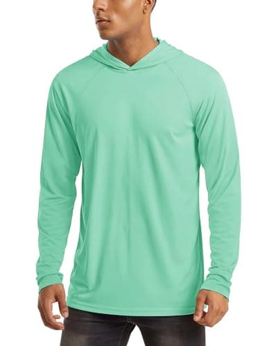 UPF 50+ Men's Hooded Sun Protection T-Shirts for Fishing and Athletic Pursuits
| Men's Hooded UPF 50+ Sun Protection Lo