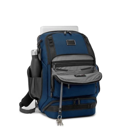 TUMI Alpha Bravo Renegade Travel Backpack & Laptop Bag - For Travelers - With TUMI Tracer - 18.5" X 1|8" X 7.0" - Navy