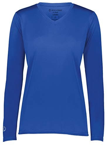 Holloway Ladies Momentum Long Sleeve Tee 2XL Royal Thermal Running Top Fast Drying Moisture Wicking Certification Size 2