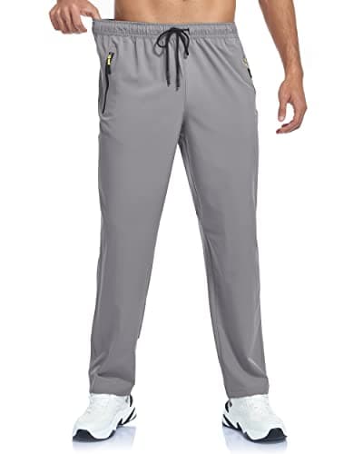 GAXIDES Men's Lightweight Breathable Quick Dry Fit Waterproof Hiking Pants for Camping Fishing Running Athletic Active