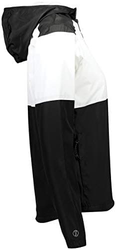 Holloway Sportswear Womens SeriesX Jacket L Black/White - Ultralight Waterproof Breathable Fleece Jacket for Hiking Adve