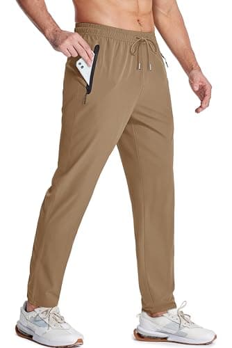 Men's Lightweight Hiking Pants with Quick Dry and Zipper Pockets
| Men's Quick Dry Running Pants Open Bottom Sweatpants