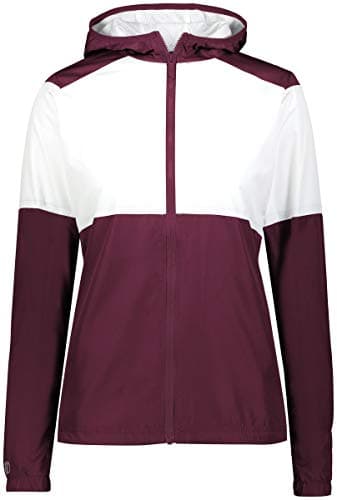 Holloway Sportswear Womens SeriesX Jacket L Maroon/White Outdoor Winter Warmth Insulation Fleece Jacket>')