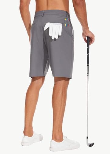 JWM Mens Lightweight Hybrid Casual Dress Work Flat Front Shorts with 5 Pockets Quick Dry UPF50
| JWM Mens 7"/9" Stretch