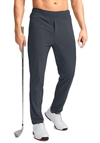 Pudolla Men's Stretch Golf Pants with Zipper Pockets Slim Fit Casual Joggers
| Pudolla Men's Golf Sweatpants Zipper Poc
